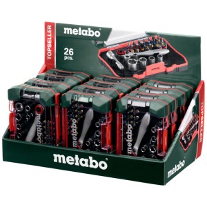 Metabo Bitbox SP Jeu de 26 pièces avec embouts, cliquets et douilles.
