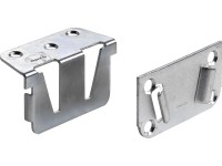 Hettich Mittelbalkenverbinder Doppelbetten 38,5 x 69 mm Stahl verzinkt 2 Stk.