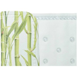 Tappetino per vasca Diaqua Smoothie Bamboo, 35x71 cm, con motivo bambù e ventose.