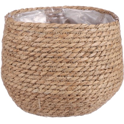 Mica Decorations Jorck Korb rund Hellbraun Ø 22 cm / Höhe 19 cm