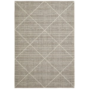 Tapis Luxor Living Crosby gris-brun, 160x230 cm, motif losanges. Tapis à poils courts pour intérieur.