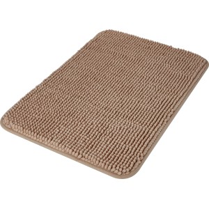 Tappeto da bagno beige (40x60 cm) di baliv in poliestere, soffice scendibagno per il bagno.