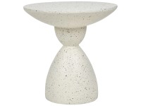 Beliani Table d'appoint Caffi Blanc crème
