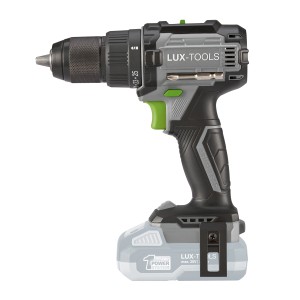 Avvitatore a batteria LUX 20V A-BS-20 B, trapano avvitatore grigio, nero e verde.