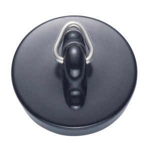 Tappo per vasca da bagno universale nero Diaqua® per lavandini e vasche.