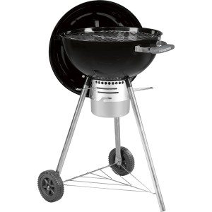 Barbecue à charbon Jamestown Brock Ø 47 cm avec thermomètre sur le couvercle et récupérateur de cendres.