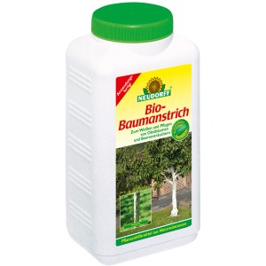 Neudorff Bio-Baumanstrich 2 l in contenitore bianco con coperchio verde. Per sigillare ferite e curare alberi da frutto.