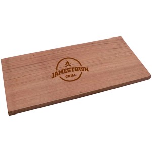 Planche à fumer Jamestown en cèdre, lot de 2, 14x30cm, pour grill et fumoir.