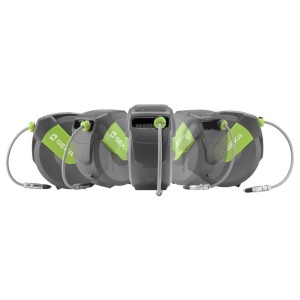 Geka Avvolgitubo a parete K25: Avvolgimento automatico, tubo da 25m, supporto girevole.