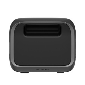 Station d'alimentation noire Ecoflow River 3 avec capacité de 245 Wh et poignée.