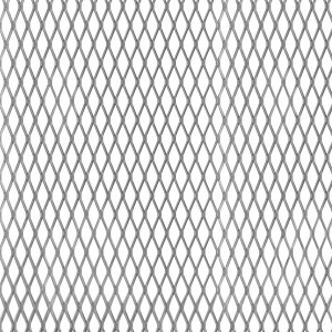 Tôle en métal déployé acier brut, 250x500x1,2mm, avec ouvertures en losange.