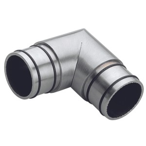 Coin carré à 90 degrés en acier inoxydable V2A pour rampes, accessoires pour escaliers et garde-corps.