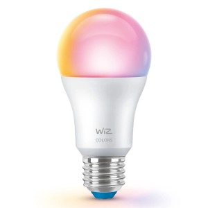 Lampadina LED WiZ E27 con cambio colore, 8.5W, 806lm, lampadina smart per illuminazione d'atmosfera.