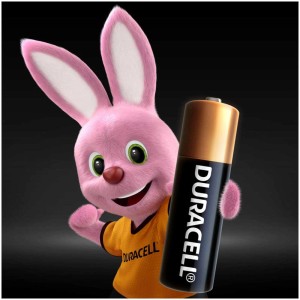 Batteria alcalina Duracell MN27 12V con coniglio Duracell. Per telecomandi e sistemi di allarme.