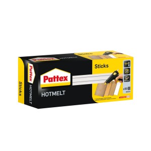 Pattex Colla a caldo Hot Sticks, confezione da 1 kg di stick di colla a caldo trasparenti per pistole per colla.