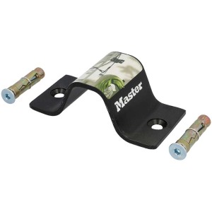 Master Lock Verankerungsplatte mit Öse und Schrauben zur sicheren Befestigung, Stahl, 50x50 mm.