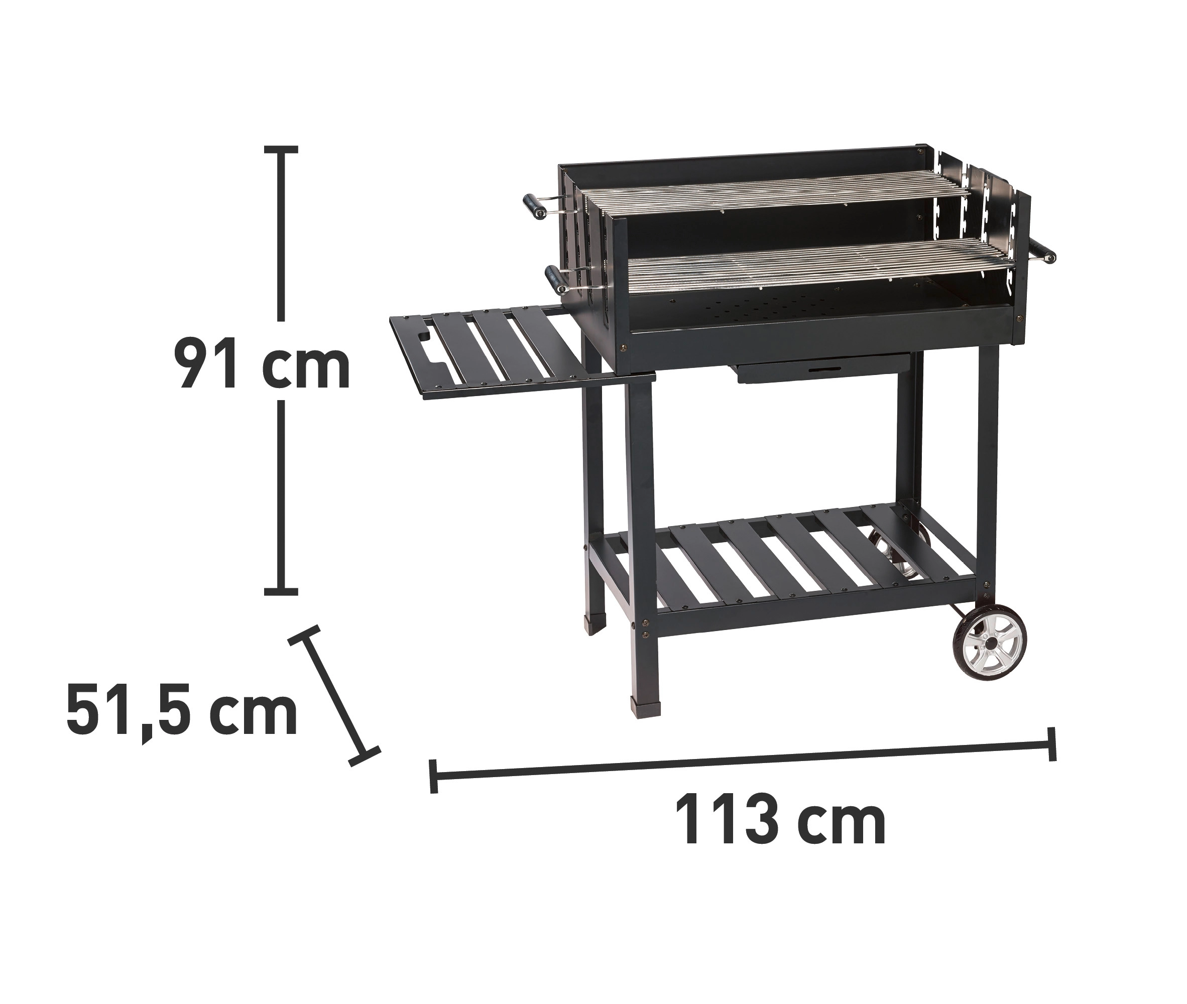 Jamestown Carrello grill a carbonella Ben