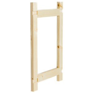 Schweizer Holzregal H1 aus Fichte, 51x35x2 cm, für flexible Aufbewahrung.