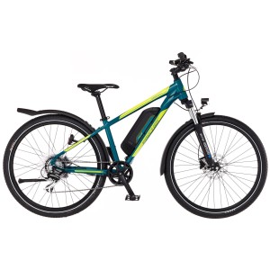 Vélo électrique de trekking Fischer Terra 2.1 Junior Oceanblue avec batterie semi-intégrée.