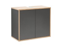 Fackelmann Waschbecken-Unterschrank Finn Anthrazit-Ast-Eiche Fackelmann Waschbecken-Unterschrank Finn Anthrazit-Ast-Eiche