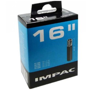 Camera d'aria Impac da 16 pollici con valvola AV 35mm nella confezione originale.