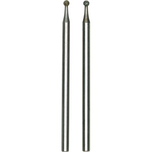 Proxxon punte diamantate sferiche, 1.8mm, 2 pezzi, per miniutensili.