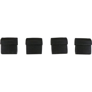 4 schwarze Fußkappen aus Kunststoff für Davenport Serviertablett.