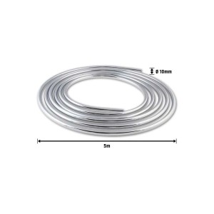 Anneau de tube en cuivre chromé, Ø 10 mm, longueur 5 m, pour plomberie.