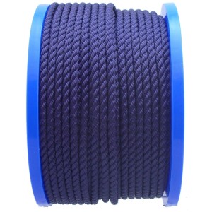 Cima d'ormeggio blu navy, 6mm, venduta al metro su bobina blu.