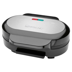 Griglia per hamburger Clatronic HBM 3696, grill elettrico nero/acciaio inox.