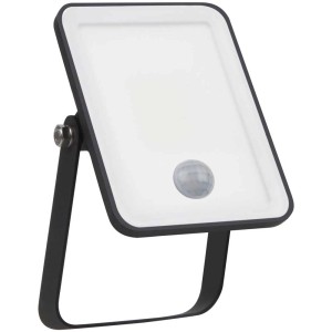 Ledvance LED-Flutlicht Essential Sensor, 10W, schwarz, warmweiß, mit Bewegungssensor.
