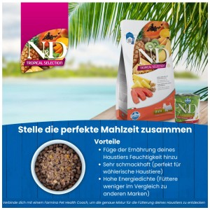 N&D Tropical Selection Salmone Adult Medium/Maxi cibo secco per cani, 10 kg.