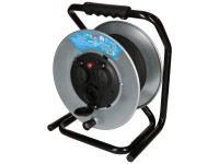 MaxReel Kabelrolle Stahl Schwarz IP55 / 3 x Typ 13 / 25 m