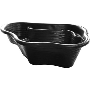 Ubbink Calmus SII laghetto preformato, 220 l, vasca in PE nero con zone di piantumazione per laghetti da giardino.