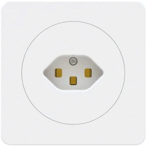 Presa a muro bianca maxONE T23, 16A, 250V per montaggio a parete.
