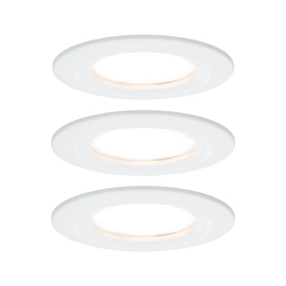 Set faretti a incasso LED Nova Coin rigido 3 x 6,5 W