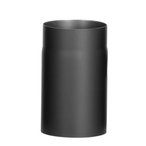 Tuyau de poêle Firefix, 25 cm, noir, pour accessoires de cheminée et de poêle.