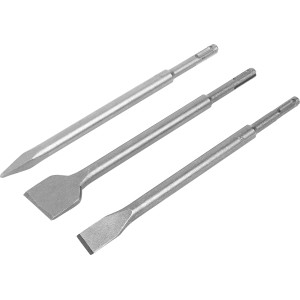 Set scalpelli per piastrelle LUX Comfort, 3 pezzi: scalpelli a punta, piatti 20/40mm con attacco SDS-Plus.