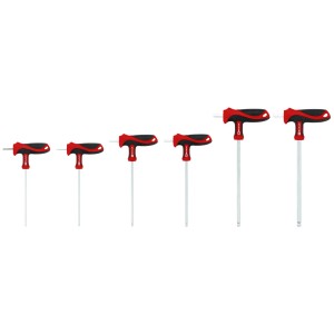 Einhell T-Griff Schraubendreher Set, 6-teilig, verschiedene Größen für Maschinen und Fahrzeuge.