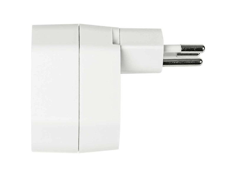 Adaptateur multiprise Manta 3 x T13 pivotant 320° Blanc