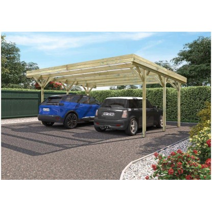 Alpholz Doppelcarport Jean Kiefer KDI B 604 cm x T 511 cm