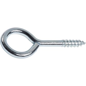 Bullone ad anello LUX zincato (3,3x20mm) con filettatura per legno, set da 6.