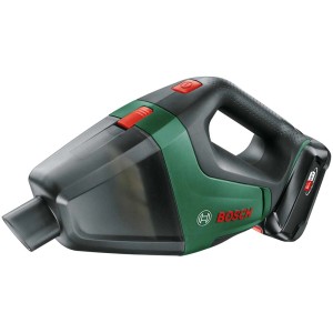 Aspirateur à main sans fil Bosch UniversalVac 18 en vert/noir avec batterie.