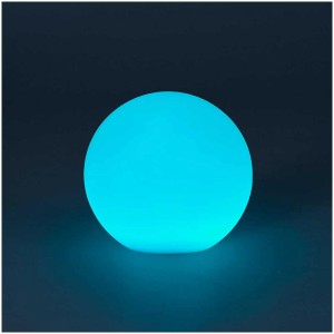 Boule solaire LED Bubble RGB lumineuse, Ø 30 cm, avec télécommande pour une décoration d'ambiance.