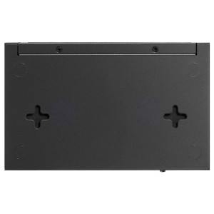 Vue arrière du switch réseau TP-Link Omada ES208GP avec fixation murale.