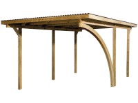 Weka Einzelcarport 606 A mit Rundbogen 300 x 500 cm