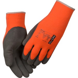 Guanti invernali OX-ON Comfort 3306, arancio-grigio, taglia 7. Abbigliamento da lavoro caldo per giorni freddi.