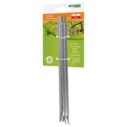 Windhager Erdnägel V-Form verzinkt Länge 25 cm / 4 Stk.