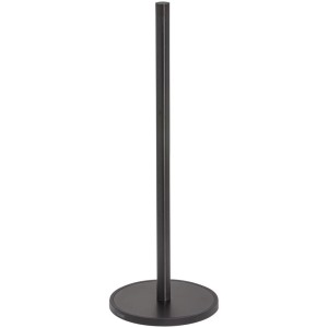 Porte-rouleau de réserve sur pied Tiger Tune, métal brossé, noir pour rouleaux de papier toilette.