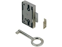 Hettich Nutbart-Aufschraubschloss Stahl vernickelt 60 x 53 x 8,7 mm